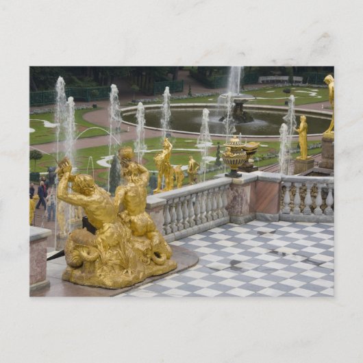 ロシア、サンクトペテルブルク、ピーターホフ（別名2） ポストカード (正面)