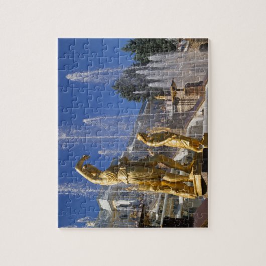 ロシア、サンクトペテルブルク、黄金の像 ジグソーパズル (縦)