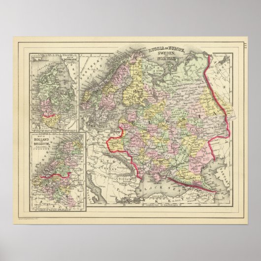 ロシア、スウェーデン、ノルウェー ポスター (正面)