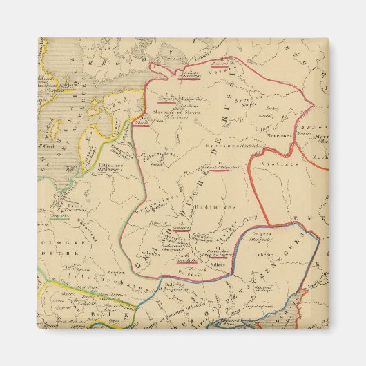 ロシア、スエード、ノルウェー2 マグネット (正面)
