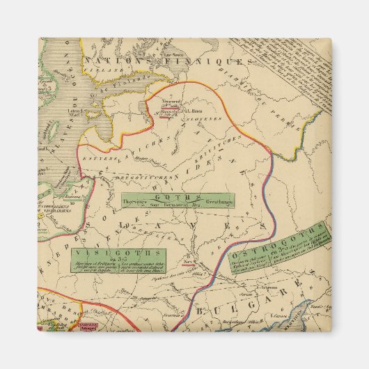 ロシア、スエード、ノルウェー マグネット (正面)