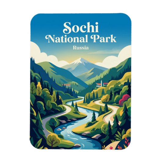 ロシア ソチ国立公園 マグネット (縦)