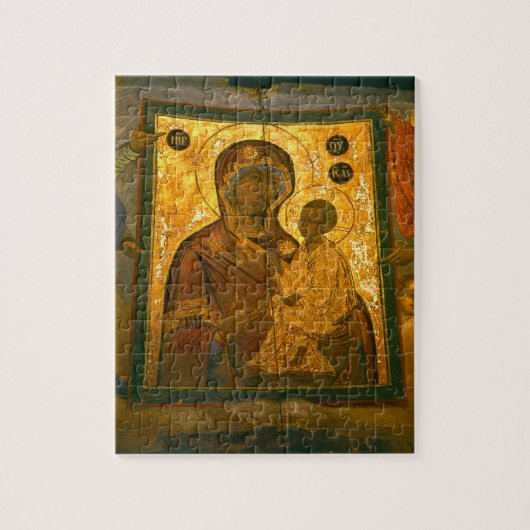 ロシア、ノヴゴロド州、ティフヴィン修道院、 ジグソーパズル (縦)