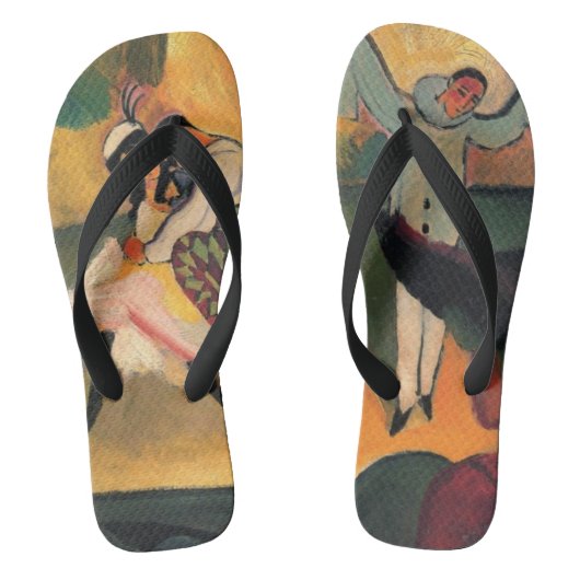 ロシア・バレエ（Ballet Russes） by August Macke ビーチサンダル (フットベッド)
