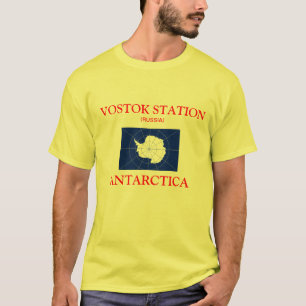 ロシア・ボストック南極基地ステーションシャツ Tシャツ