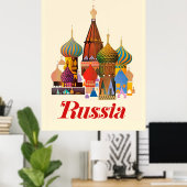 ロシア、モスクワの聖ワシリイ大聖堂 ポスター (ホームオフィス)