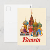 ロシア、モスクワの聖ワシリイ大聖堂 ポストカード (正面/裏面)