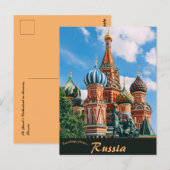 ロシア モスクワの聖ワシリイ大聖堂 ポストカード (正面/裏面)