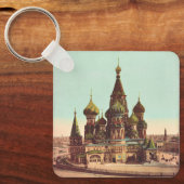 ロシア、モスクワの赤の広場にある聖バシリー寺院 キーホルダー (正面)