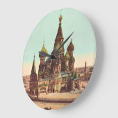 ロシア、モスクワの赤の広場にある聖バシリー寺院 ラージ壁時計 (傾斜)