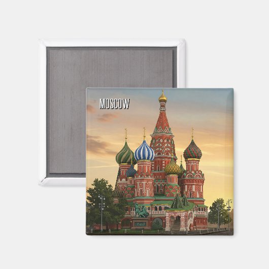 ロシア・モスクワ旅行 マグネット (正面/裏面)
