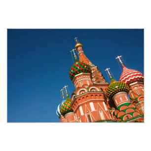 ロシア、モスクワ、クレムリン、聖ワシリイ大聖堂 フォトプリント           