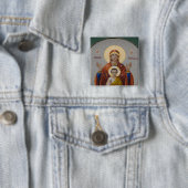 ロシア、モスクワ、スパロー・ヒル、トロイツェ教会 缶バッジ (インサイチュ)