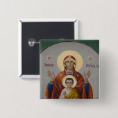 ロシア、モスクワ、スパロー・ヒル、トロイツェ教会 缶バッジ (正面&裏面)