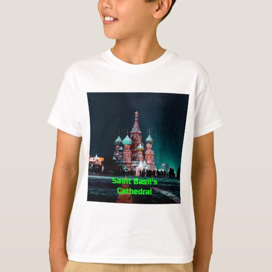 ロシア,モスクワ,セントバジルの大聖堂 Tシャツ (正面)