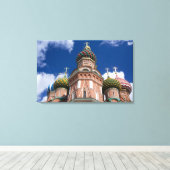 ロシア、モスクワ、レッドスクエア。セントバジルの2 キャンバスプリント (インサイチュ (ウッドフロア))