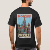 ロシア モスクワ 旅行ポスター Tシャツ (裏面)