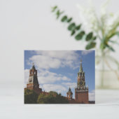 ロシア、モスクワ、赤い広場のスパスカヤタワー ポストカード (スタンド正面)