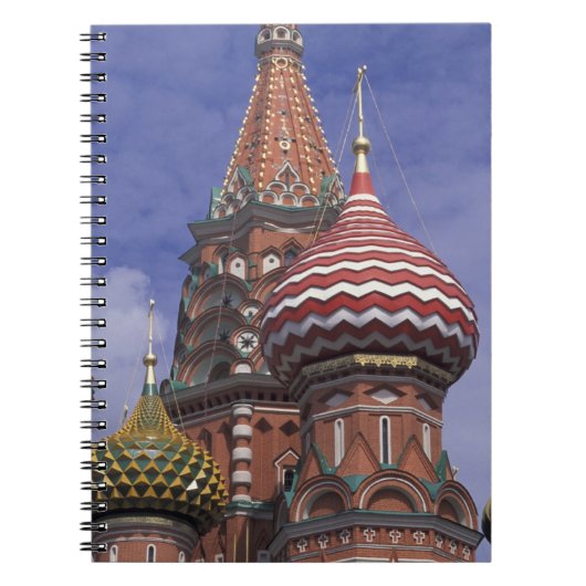 ロシア、モスクワ、赤の広場。有名な聖の玉ねぎ型のドーム ノートブック (正面)