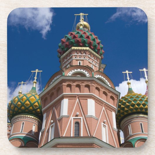 ロシア、モスクワ、赤の広場 聖バシリイ大聖堂 2 コースター (正面)