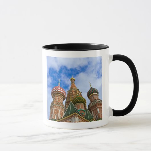 ロシア、モスクワ、赤の広場、聖ワシリイ大聖堂 マグカップ (右)