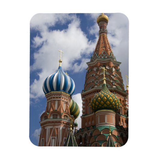 ロシア モスクワ 赤の広場 聖ワシリイ大聖堂 4 マグネット (縦)