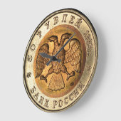 ロシア・ルーブルの柱時計 ラージ壁時計 (傾斜)