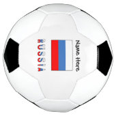 ロシア ロシア国旗 ブラック 個人名入れ サッカーボール (回転)
