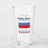 ロシア ロシア国旗 ブラック 個人名入れ タンブラーグラス (裏面)