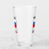 ロシア ロシア国旗 ブラック 個人名入れ タンブラーグラス (左)
