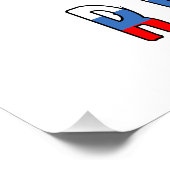 ロシア ロシア国旗 黒 カスタマイズ ポスター (コーナー)