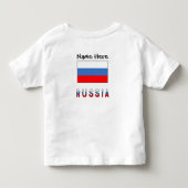 ロシア ロシア国旗 黒 パーソナライズ トドラーTシャツ (裏面)