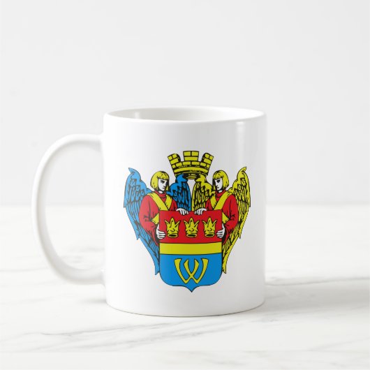 ロシア、ヴィボルグの紋章 コーヒーマグカップ (左)