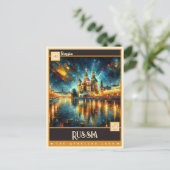 ロシア |ヴィンテージ絵を描ー ポストカード (スタンド正面)