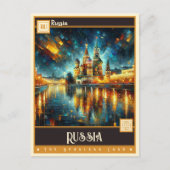 ロシア |ヴィンテージ絵を描ー ポストカード (正面)