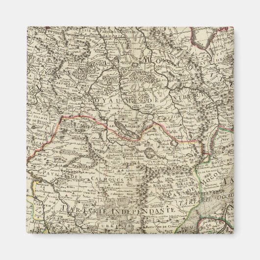 ロシア、中国、アジア マグネット (正面)