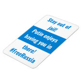 ロシア – 刑務所から出る – 英語 – WhiteBlueWhite マグネット (左側)