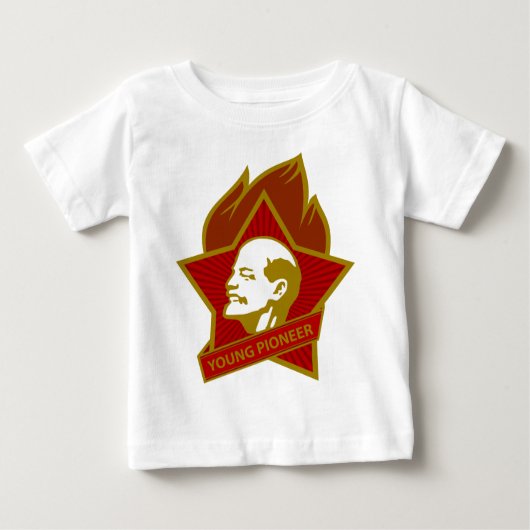 ロシアCCCPソビエト社会主義共和国連邦の若者の開拓者 ベビーTシャツ (正面)