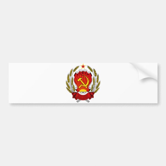 ロシアSFSRの公式の紋章学の記号紋章付き外衣 バンパーステッカー (正面)