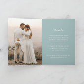 ロシェルアクアモダンエレガコンテンポラリーントウェディング 招待状 (内部)