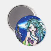 ロシェルマーメイドファンタジーフェアリーライトハウス マグネット (正面/裏面)