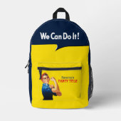 ロシザリベターレトロスタイル プリントバックパック (正面)