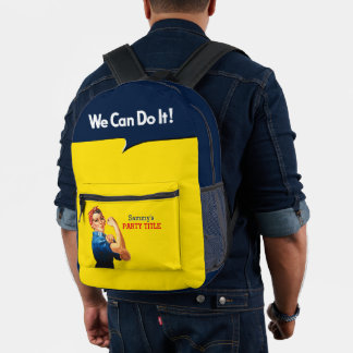 ロシザリベターレトロスタイル プリントバックパック