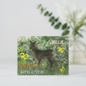 ロシシカモシの森のク 70歳の誕生日ポストカード ポストカード (スタンド正面)