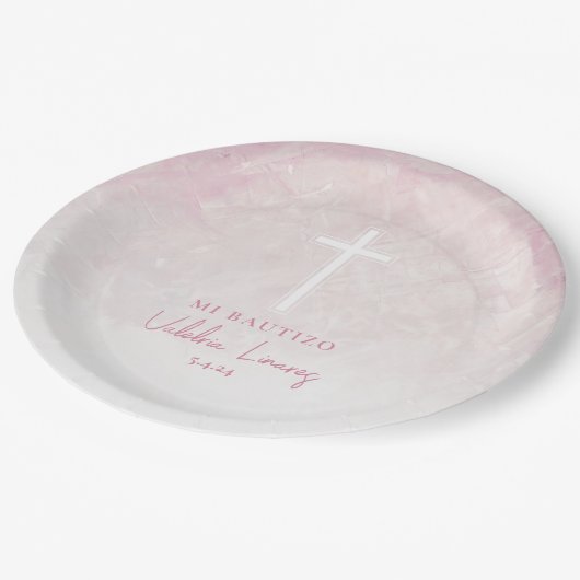 ロシタピンクプラトスデバウティゾスペインの紙プレート ペーパープレート (アングル)