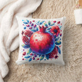 ロシュハサナウォーターカラーザクロ クッション (ブランケット)