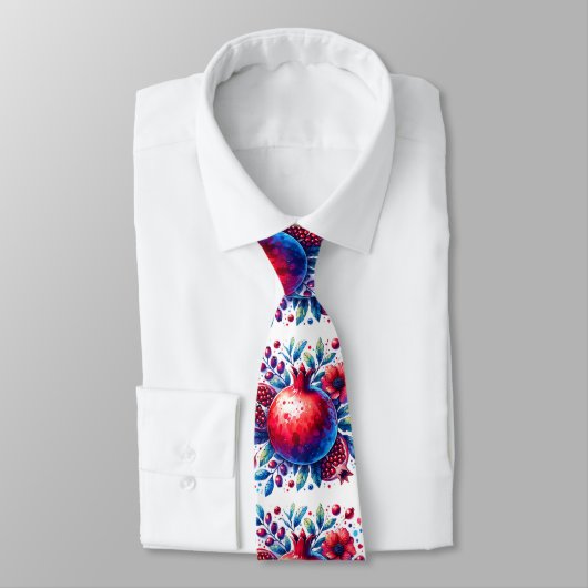 ロシュハサナウォーターカラーザクロ ネクタイ (タイ)