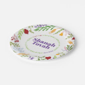 ロシュハサナカラフルフローラリースプレート ペーパープレート (アングル)