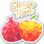 ロシュハサナゴージャスザクロキスカットビニル シール (正面)