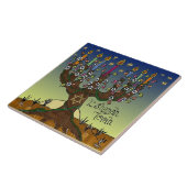 ロシュハサナラシャナトヴァツリーオブライフ（ユダヤ教）メノラー タイル (側面)